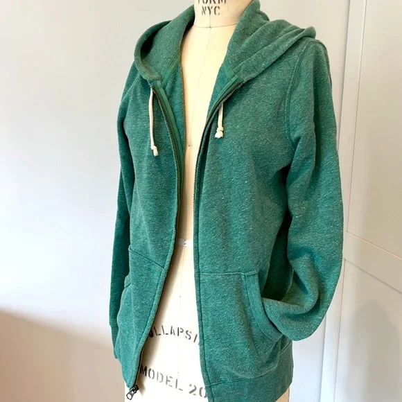 Super soft J Crew zip hoodie with pockets - Picture 3 of 4